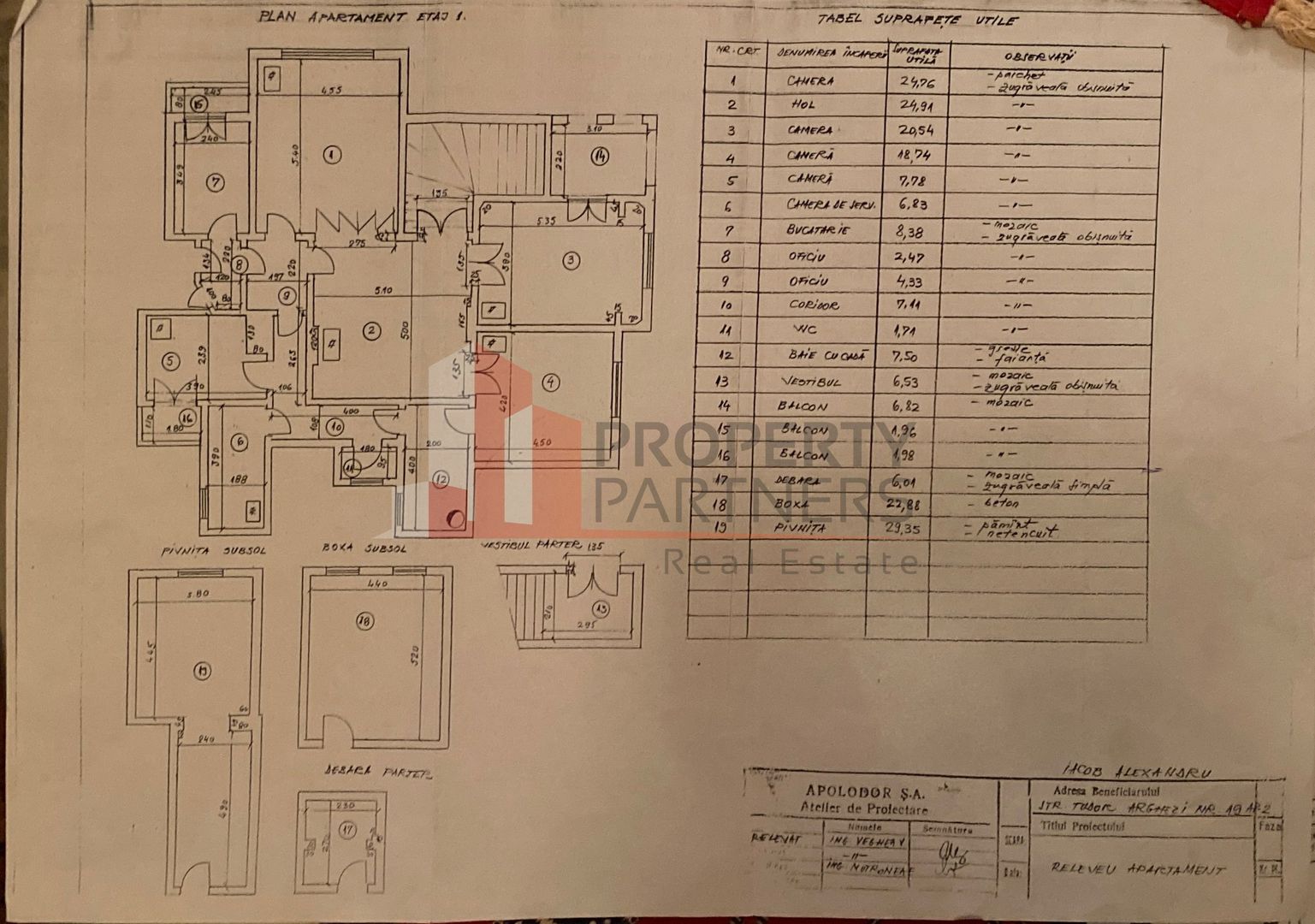 Apartament in vila interbelica Universitate - Schiță 13