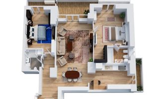 Apartament spațios 3 camere | Sos. Nordului | Terasă | Parcare subterană - Poză 1