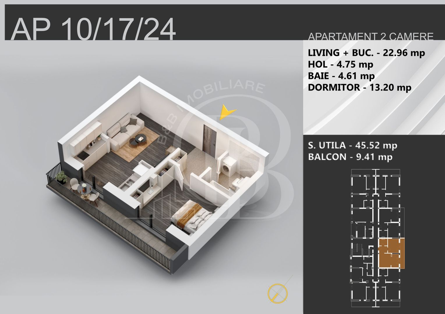 Finalizare Rapida 2 camere bloc boutique Sector 3 Pallady - Schiță 3