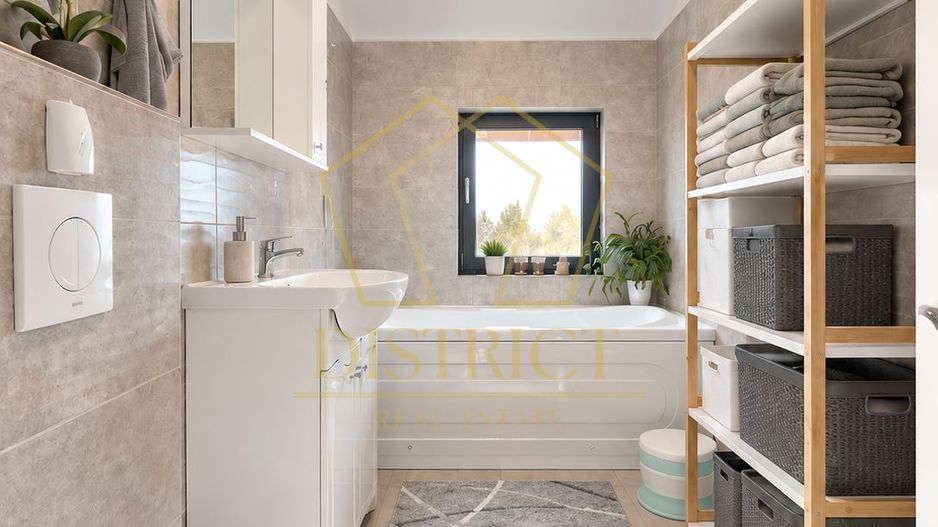 Apartament cu 2 camere mobilat | Etajul 1 | 57 mp utili | in Giroc la asfalt. - Poză 13