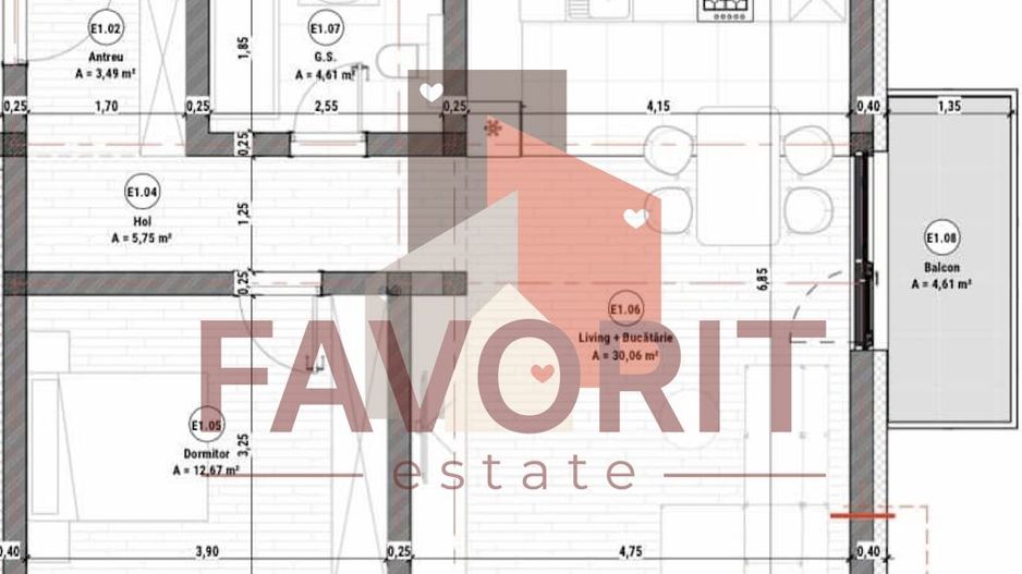 Apartament 2 camere | Decomandat | La asfalt | Curte + 2 locuri de parcare - Poză 10