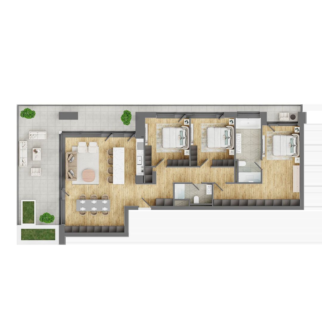 Apartamente 4 camere în Ansamblul Alpha Distrikt, Bartolomeu, Brașov - Schiță 8