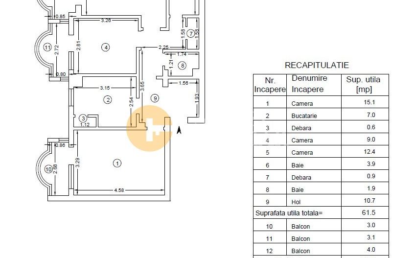 Ultracentral - 3 camere - 2 bai - etaj 3/4 - renovat + Boxa subsol - Poză 10