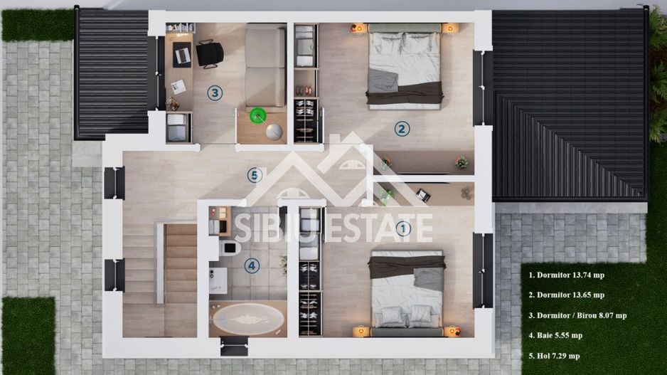 Duplex modern cu 4 camere, 102 mp – oază de liniște aproape de orașul Sibiu - Poză 4