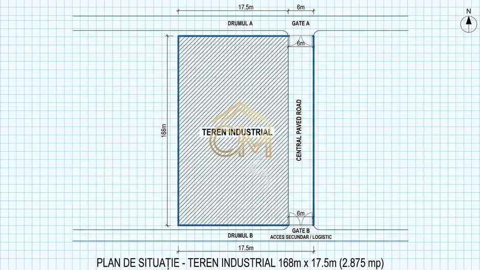 Teren Intravilan-2875 MP-Zona Industriala Vest - Poză 2
