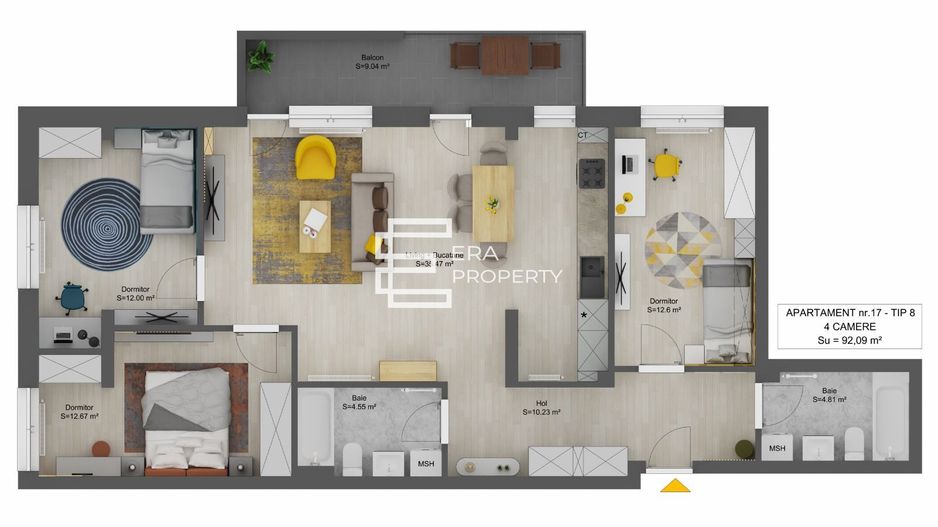 Apartament 4 camere  LA CHEIE-Doamna Stanca/Selimbar - Schiță 10