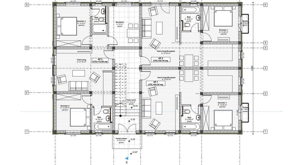 Apartament spatios 2 camere, 54 mp, finisaje premium, 2 balcoane - Poză 10