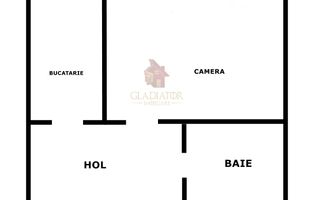 Apartament mare cu 1 camera Pacurari - bloc cu lift, et intermediar