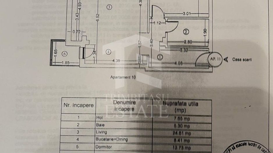 Apartament 2 camere Tomis Plus - loc parcare subteran - Schiță 12