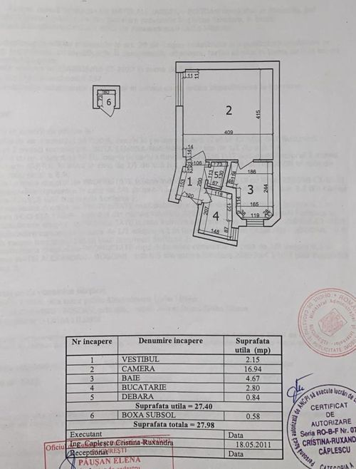 Garsoniera pentru investiție sau locuinta, AIRBNB, DACIA - Schiță 19