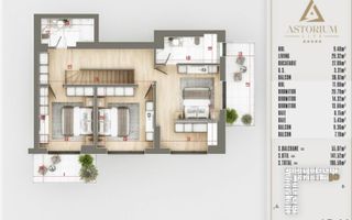 PENTHOUSE 4CAM. - FINISAJE UPPER PREMIUM / ASTORIUM LIFE! - Poză 3