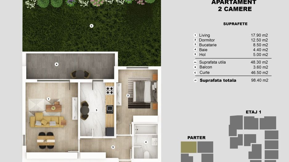 2camdec-48.3mp+3.6mpbalcon+46.5mpcurte/98.4mp/10min metrou Ap. Patriei - Poză 1