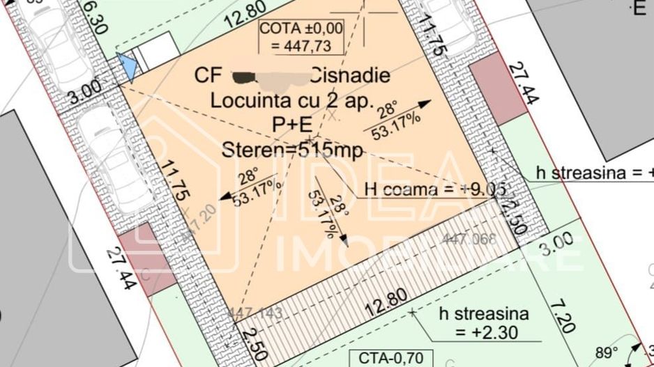 Duplex cu 4 camere si 257 mp de curte, in Calea Cisnadiei - Schiță 5