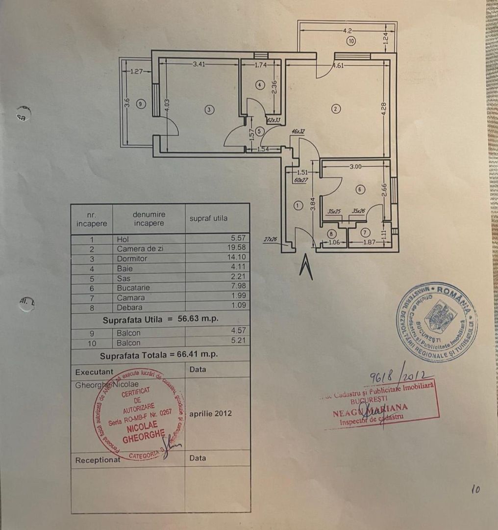 Apartament 2 camere zona Parc  Vacaresti/Oltenitei an 1986 - Poză 3
