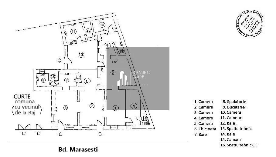 Comercial birouri- apartament 146mp -7 camere -Bulevadul Marasesti - Poză 3