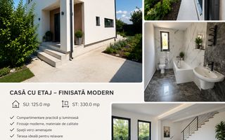Casă Individuală P+1 | 125 mp Utili | Teren 330 mp | Design Modern - Poză 1