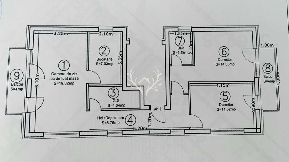 Apartament 3 camere, 2 bai, 2 balcoane, parcare | Borhanci - Poză 10
