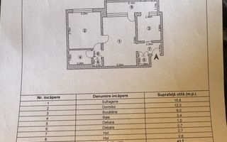Apartament 2 camere de vânzare – Țiglina 2, Galați, Etaj 1, 64.999 € - Poză 3
