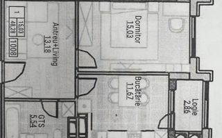 Apartament cu 1 cameră și living  în complexul rezidențial Colina Verde Residence, Durlești - Poză 4