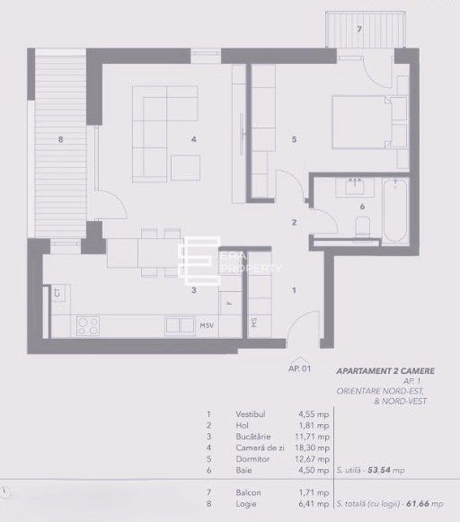 Apartament 2 Camere, Intabulat, Comision 0% – Zona Turnișor, Sibiu - Schiță 19