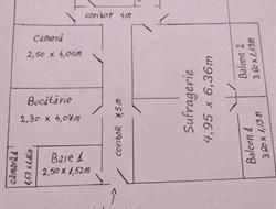 5 camere  Dambovita 2 bai 2 balcoane centrala termica - Poză 6