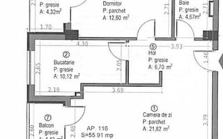 Apartament 2 camere, decomandat, 56 mp, 2 balcoane– langa Baza Sportiva - Poză 7