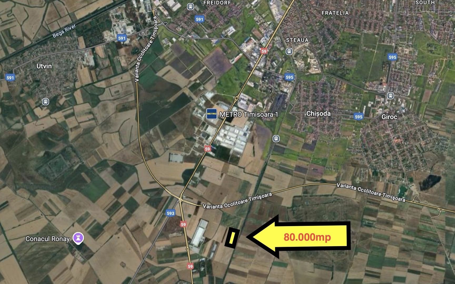 Teren extravilan 80.000 mp – lângă calea ferată & Profi Logistic – Șag - Poză 3