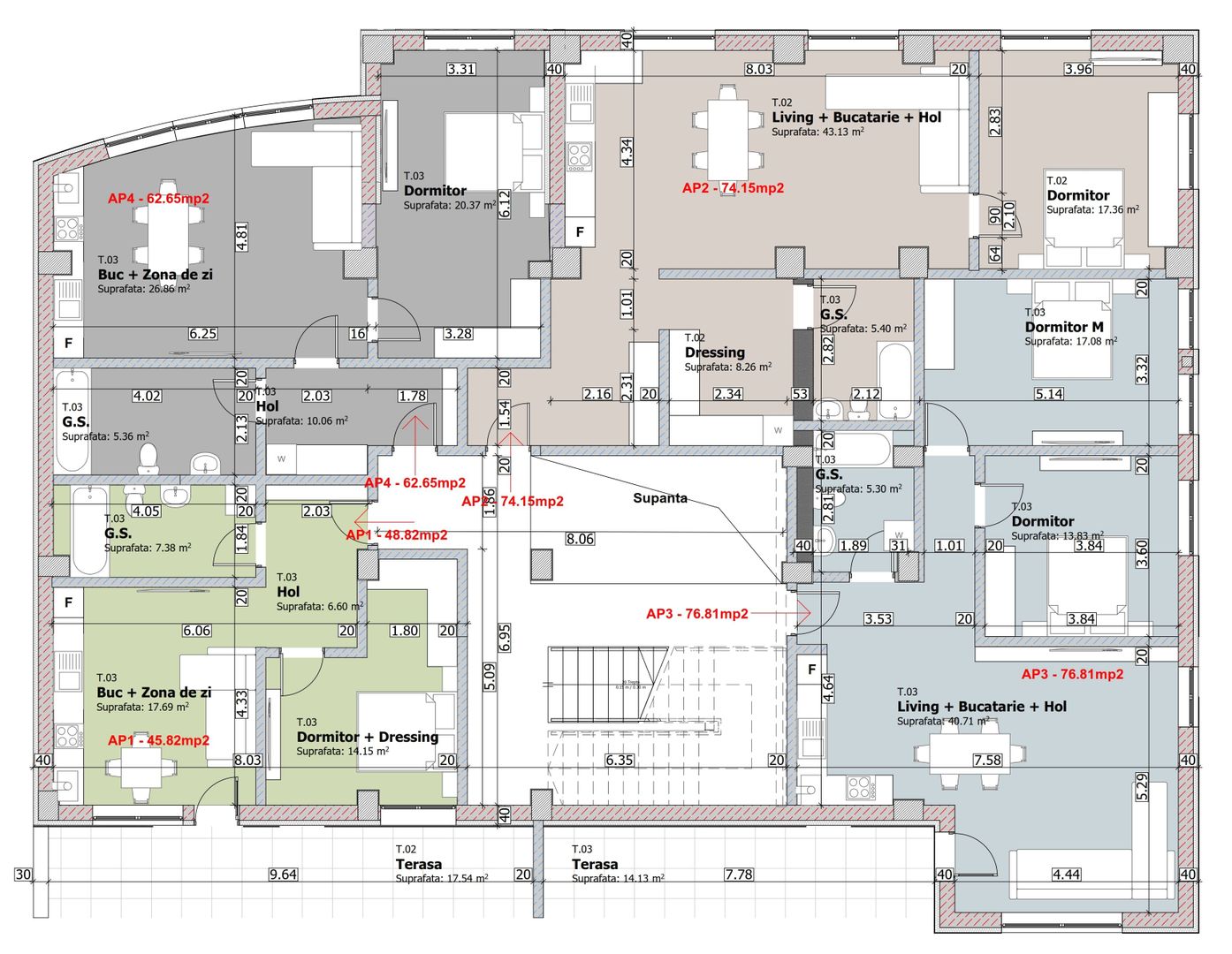 Apartament cu 2 camere, etaj 1, bloc NOU, VASLUI zona NORD, cu plata în RATE; - Schiță 7