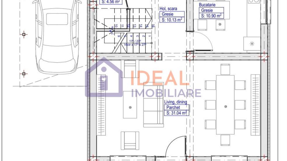 Casa Individuala cu 4 camere si garaj, in zona Lidl Selimbar - Schiță 9