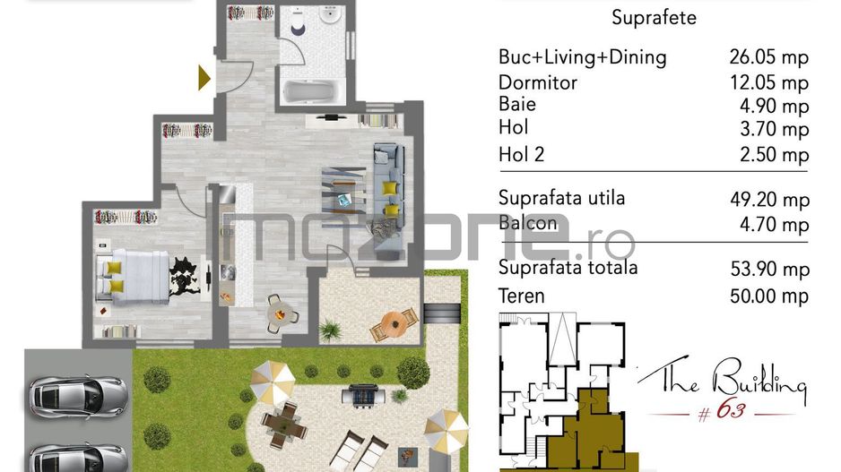 Apartament 2 camere- curte- 2 loc parcare- Militari /Pacii- Metrou - Poză 14