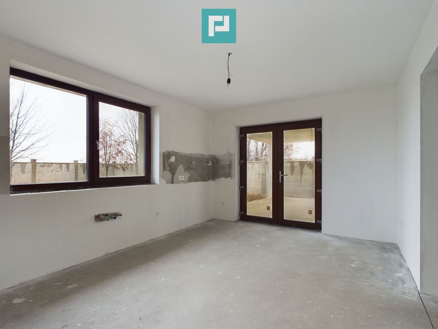 Vilă la sol cu open space și 3 dormitoare la alb - Poză 21