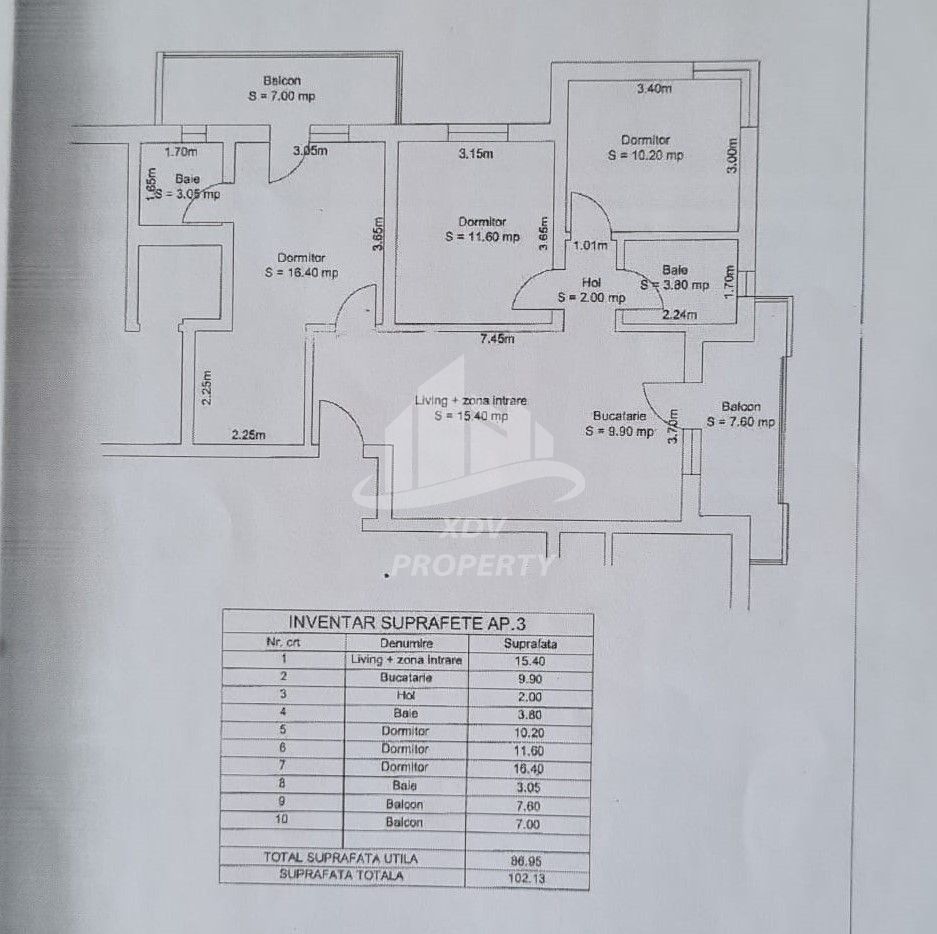 Apartament 4 camere decomandate , 2 bai, 2 balcoane,  90mpu, Sibiu - Poză 7