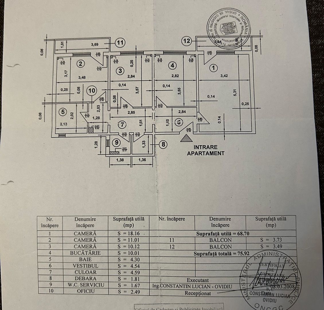 Vanzare apartament 3 camere - Rahova Malcoci - Schiță 30