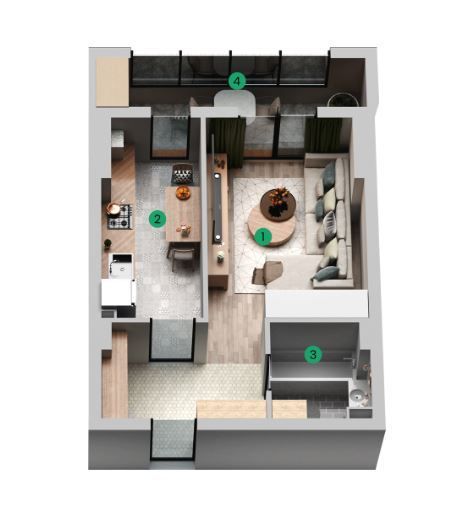 Garsoniera -prima chirie ,Panorama City 1 – Militari, Sector 6. - Poză 3