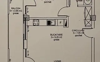 Apartament cu 2 camere, etaj intermediar, bloc nou zona Piata 14 Iulie - Schiță 11