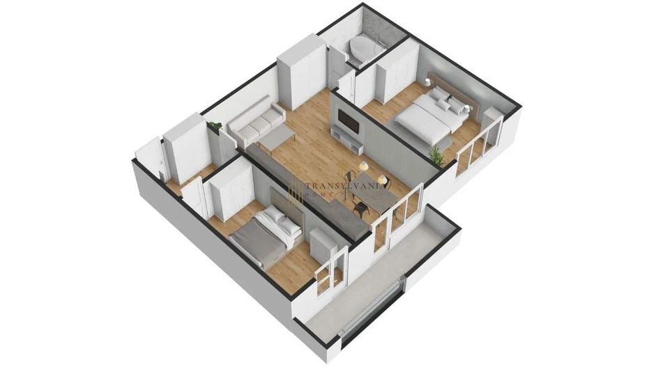 Apartament 3 camere | 72 mp utili + balcon 8 mp Vilă nouă – Șelimbar - Poză 1