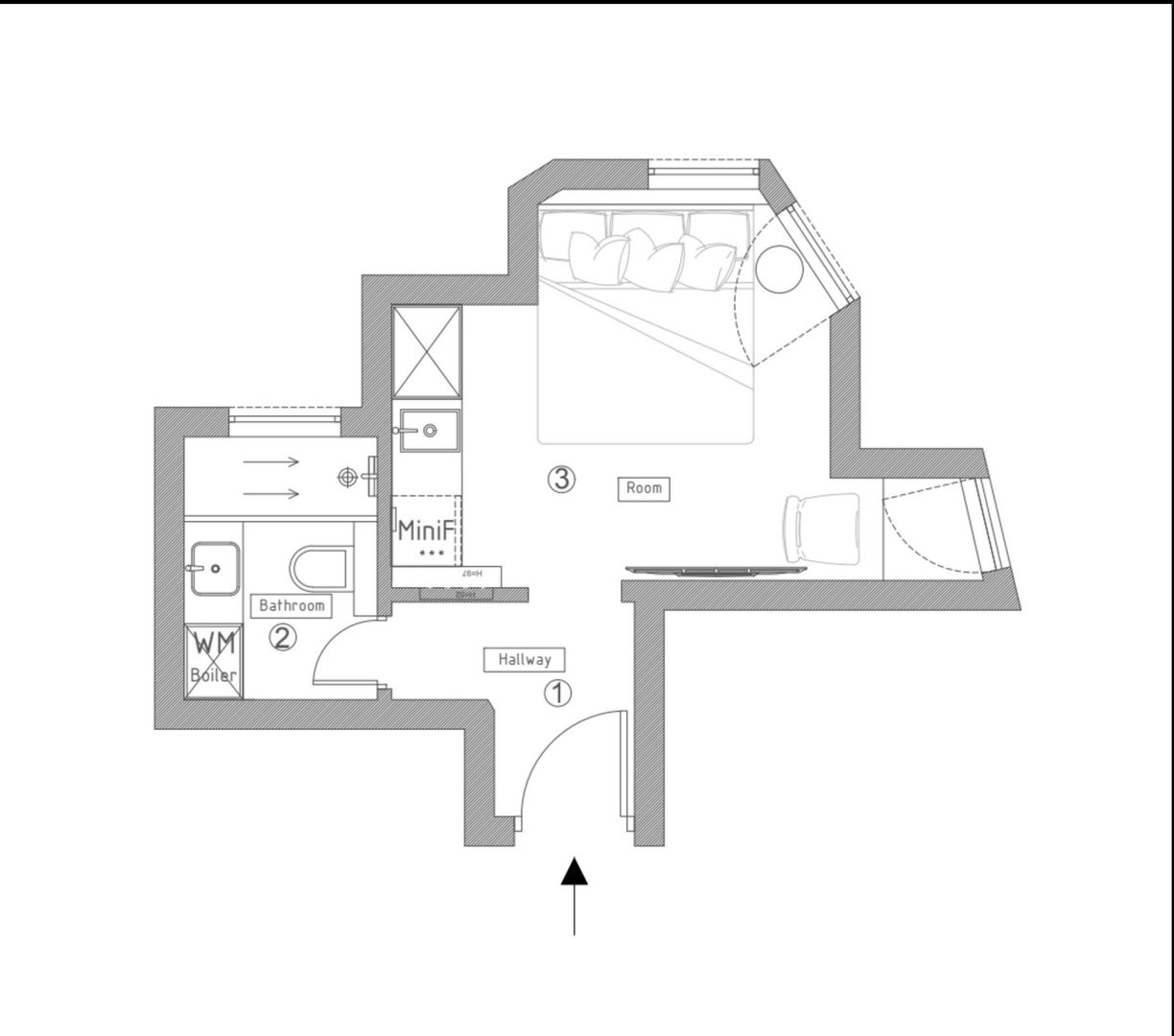 Studio superb | A.D.Xenopol | Autonomie termica | Prima inchiriere - Schiță 9