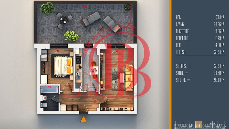 Oferta Lansare 2 camere proiect nou Pallady - Schiță 6