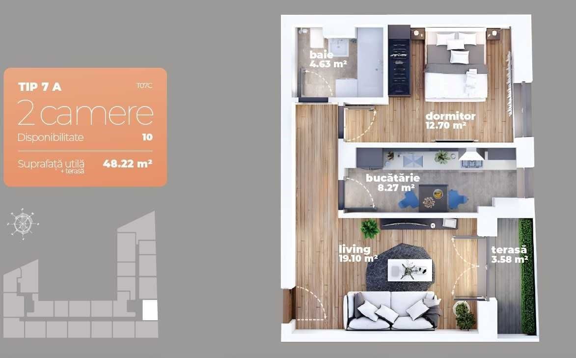 Apartament 2 camere zona Auchan Titan - Complex Sun Liviu Rebreanu - Poză 4