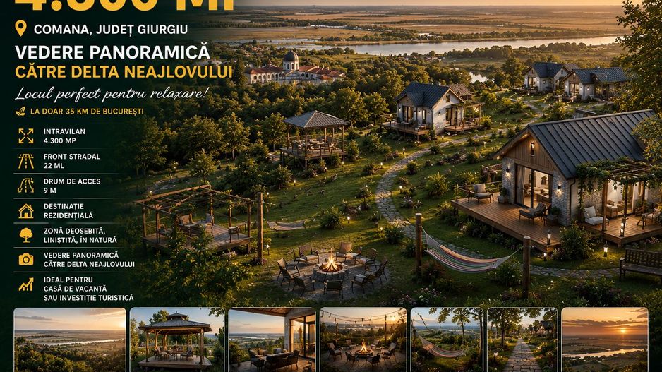 Teren cu vedere la Delta Neajlov - Poză 1