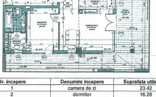Apartament 3 camere,  confort sporit cu terasa de 66.88 mp! - Schiță 16