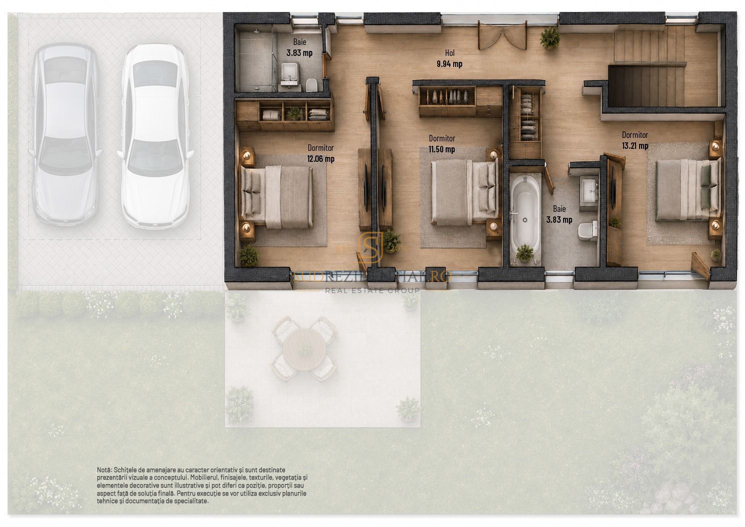 Vila individuala | Ansamblu privat cu piscina Bragadiru-Independentei - Schiță 7