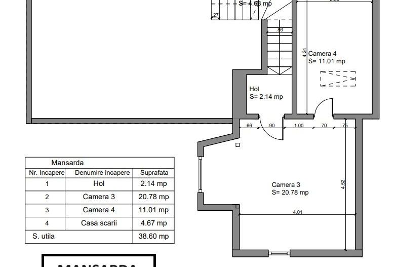 Casă P+M lângă Metrou / Domeni/Turda - Schiță 15
