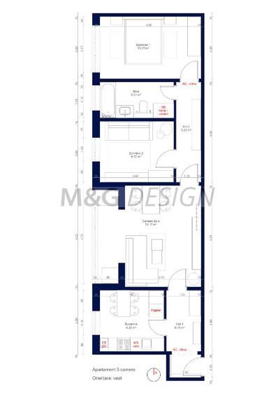 Apartament 3 camere Circumvalatiunii amenajat cu centrala - Poză 15