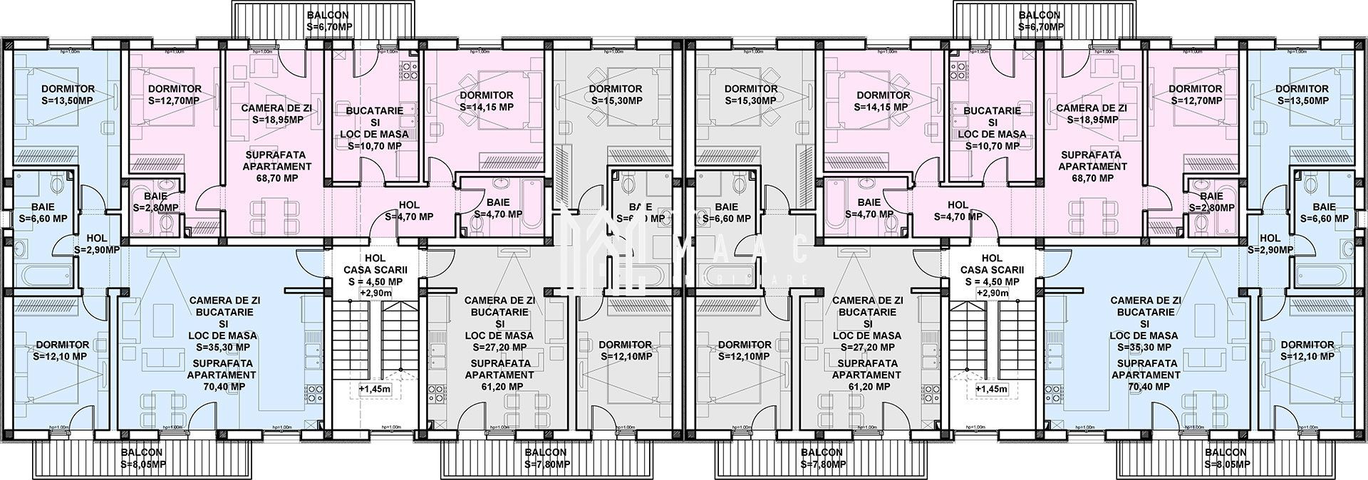 Apartament 3 camere Sibiu | Mihai Viteazul | decomandat, TVA inclus - Poză 9