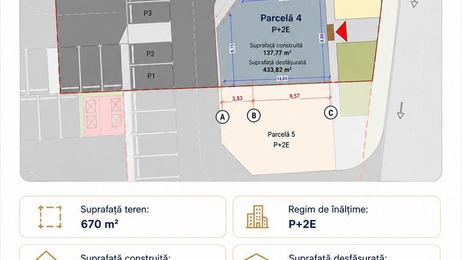COMISION 0| Teren intravilan| 670 mp| Autorizație Bloc| Mosnita Noua - Poză 2