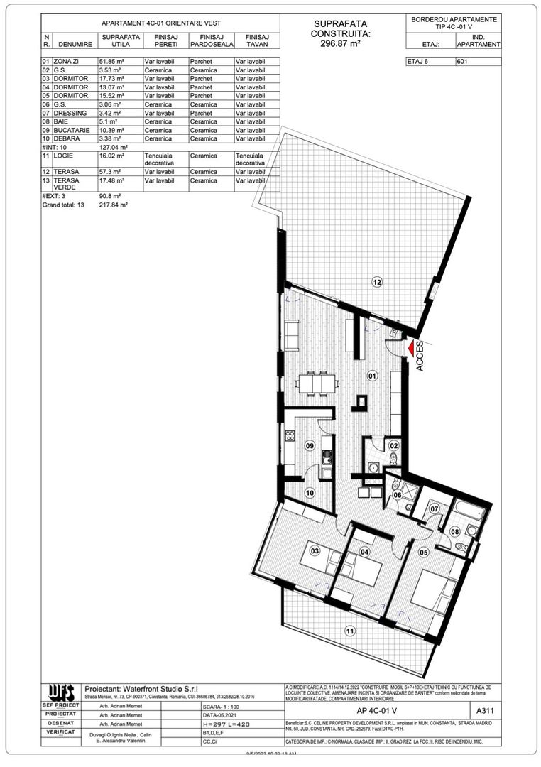 Tomis Plus - Celine Elegance - Vânzare apartament cu 4 camere, etaj 6. - Poză 23