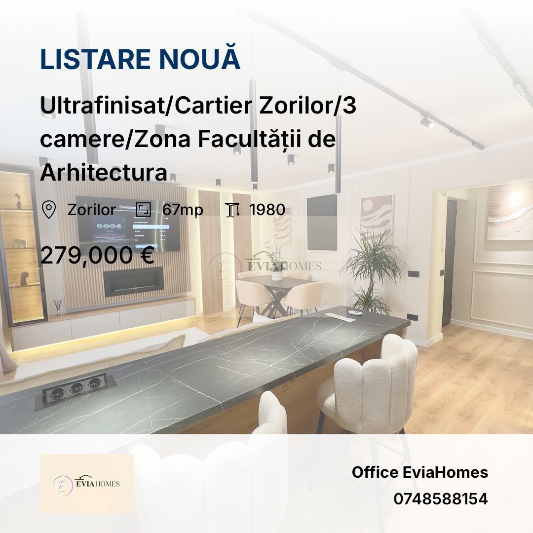 Ultrafinisat/Cartier Zorilor/3 camere/Zona Facultății de Arhitectura - Poză 1