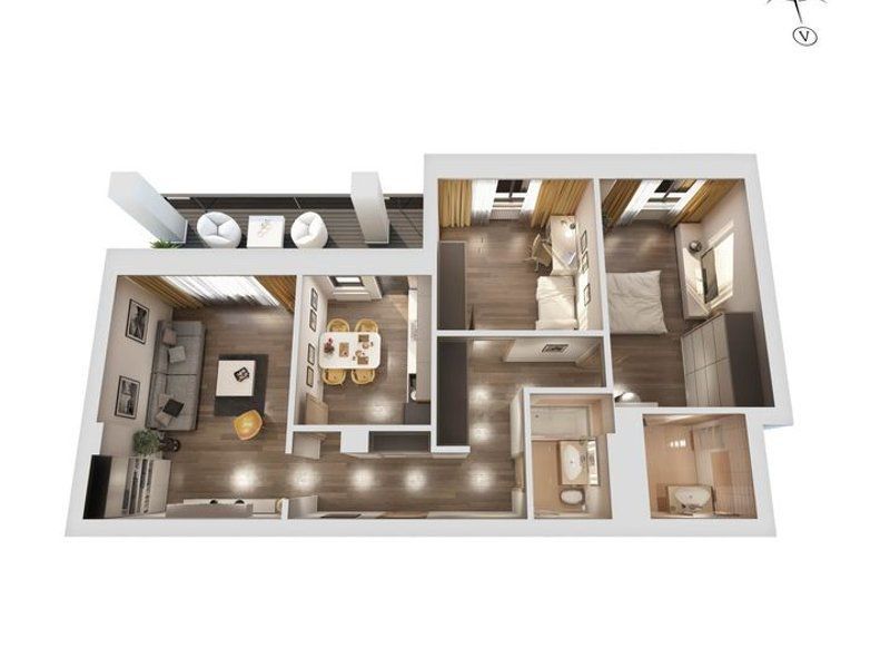 Apartament 3 camere nou in imobil finalizat Ianga Padurea Baneasa - Poză 17