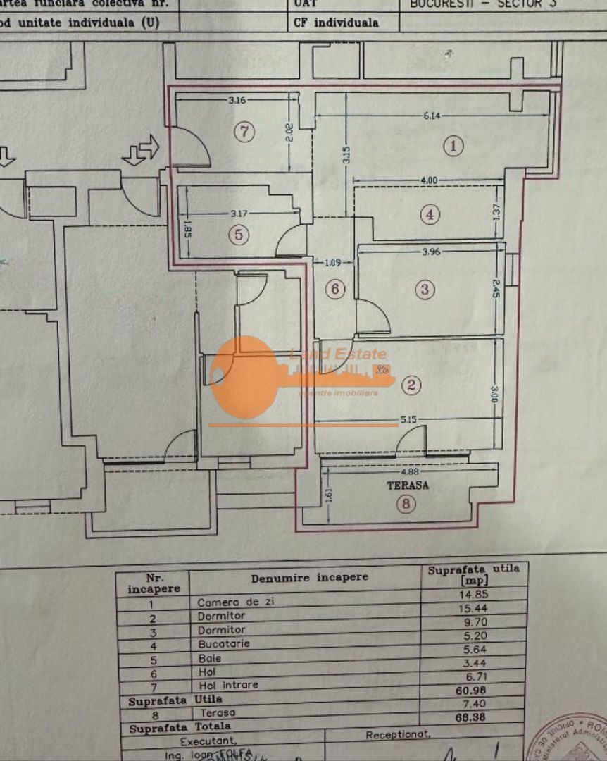 3 camere cu centrala in bloc 2011 – 1 Decembrie / Theodor Pallady - Schiță 13